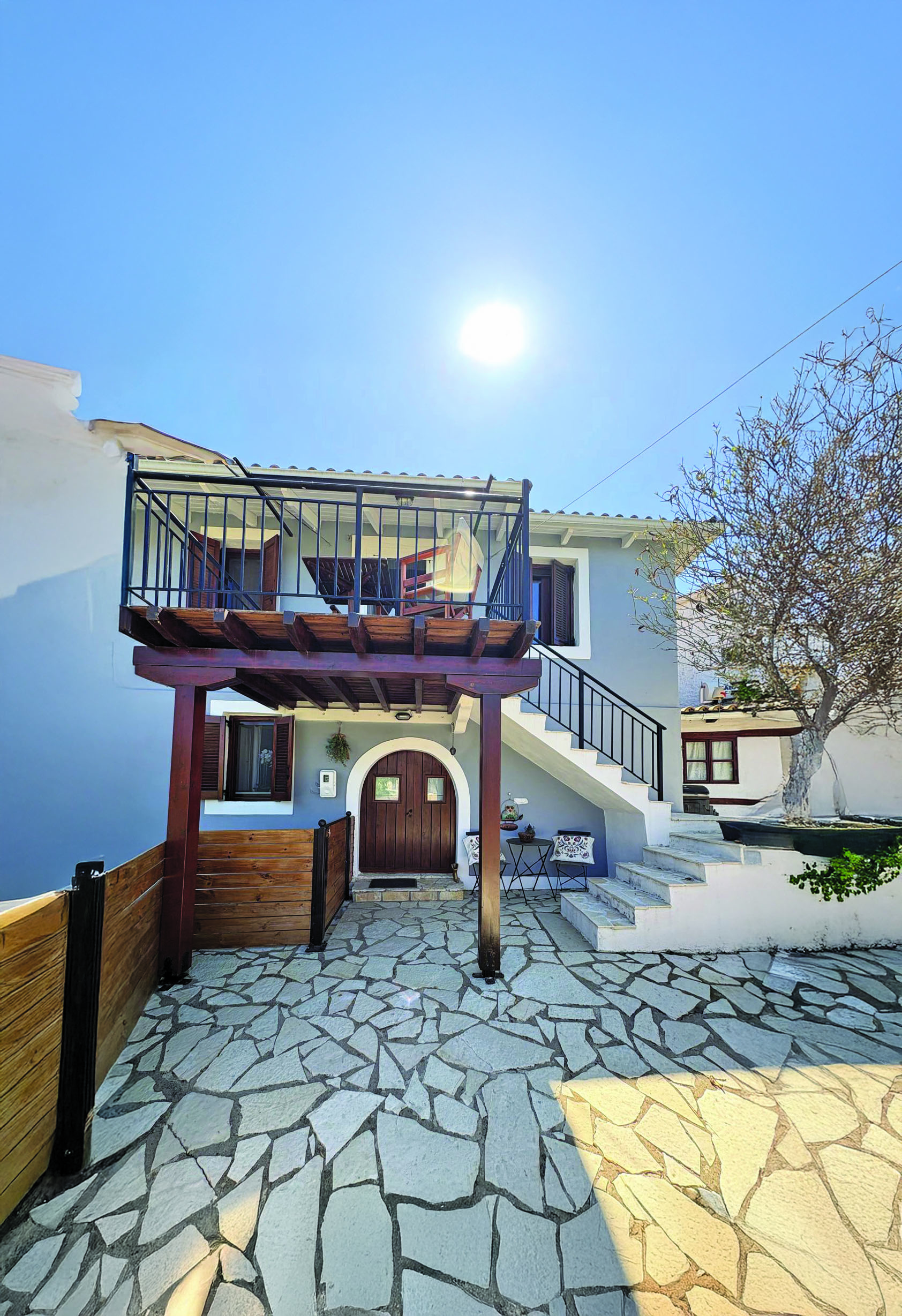 Front exterior of Katouna Village House in Lefkada